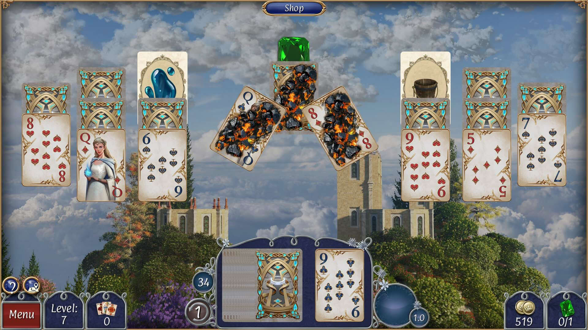 Screenshot for Jewel Match Solitaire Fantasy: Collector's Edition