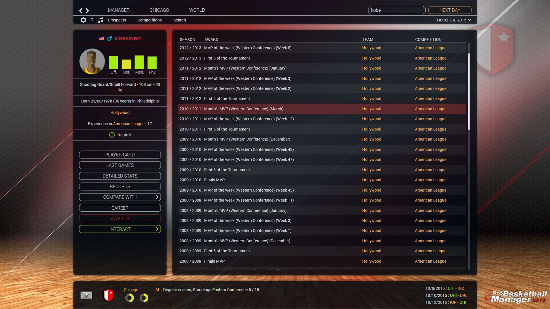 Screenshot for Pro Basketball Manager 2016