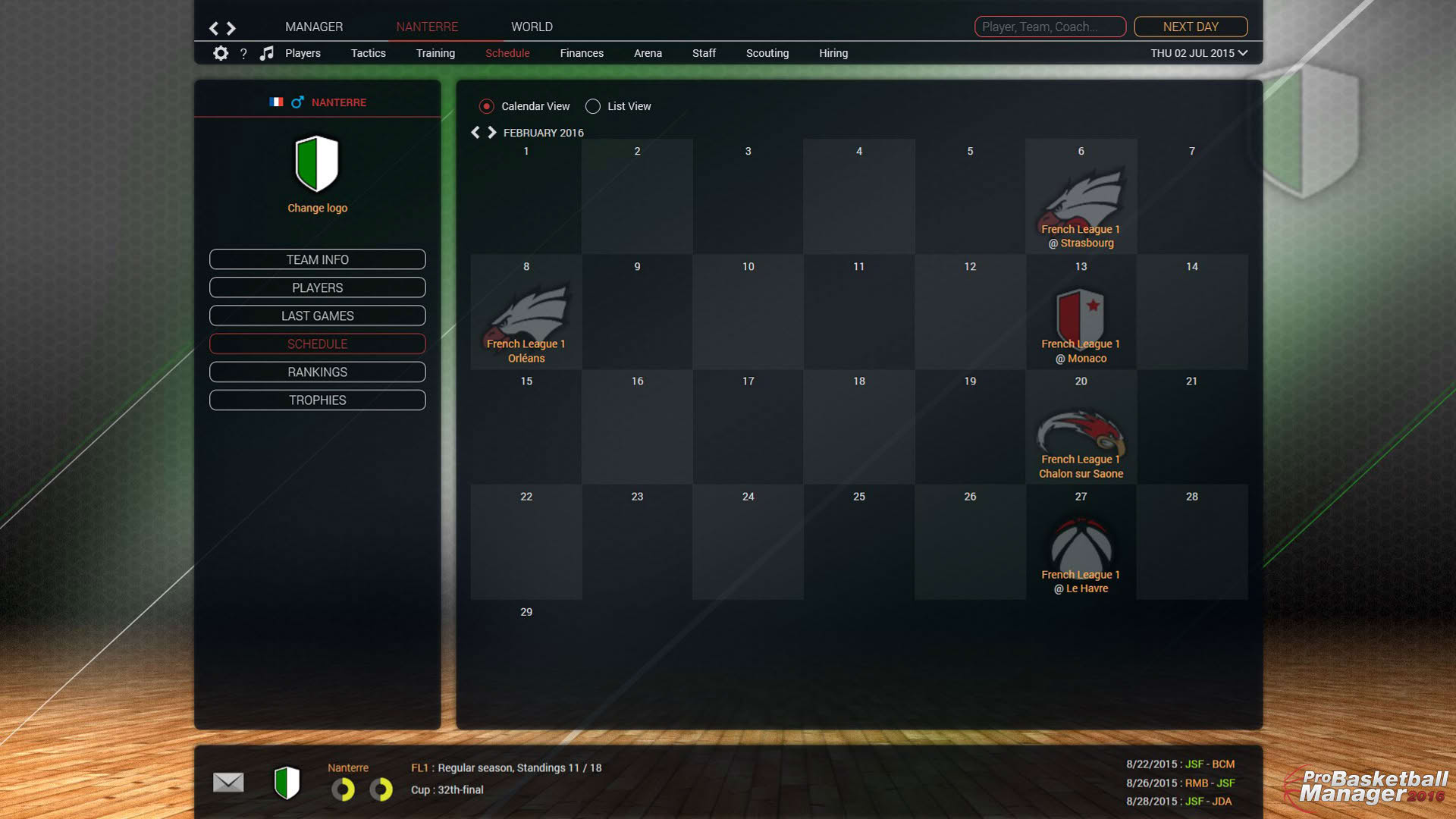 Screenshot for Pro Basketball Manager 2016
