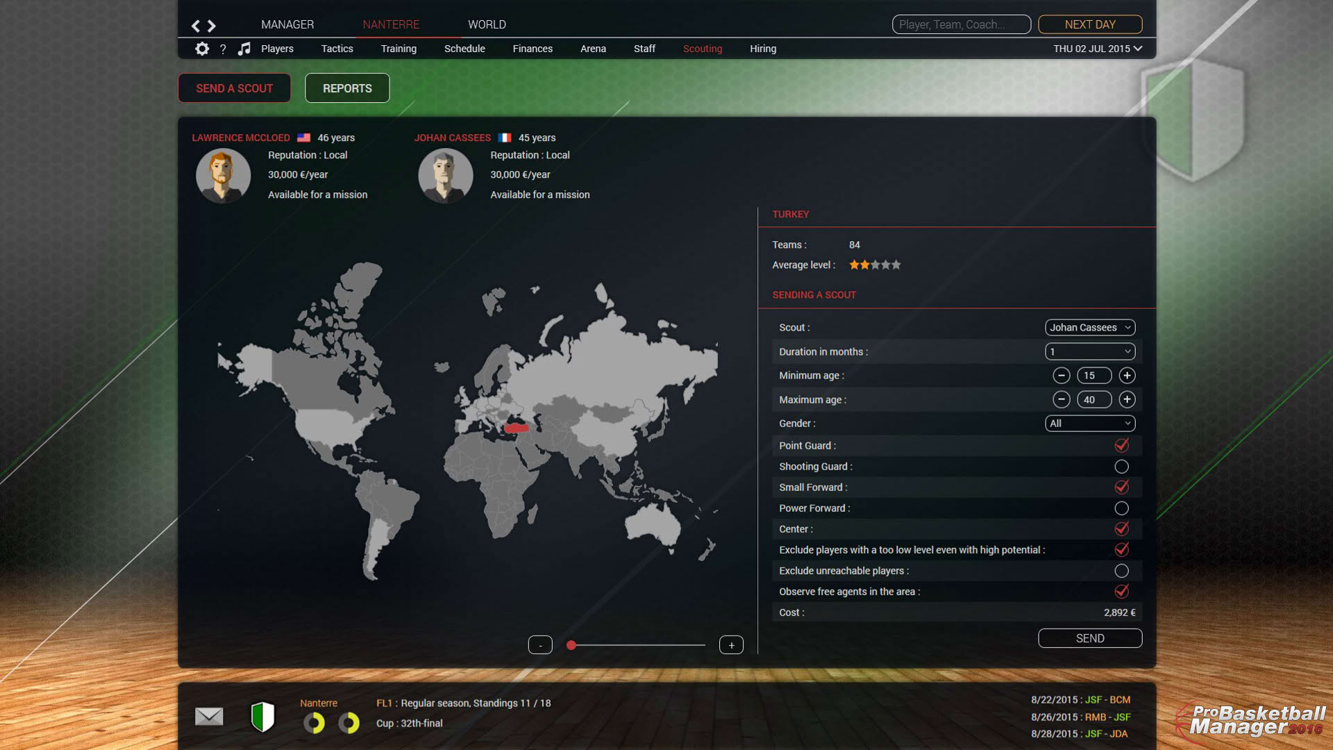 Screenshot for Pro Basketball Manager 2016
