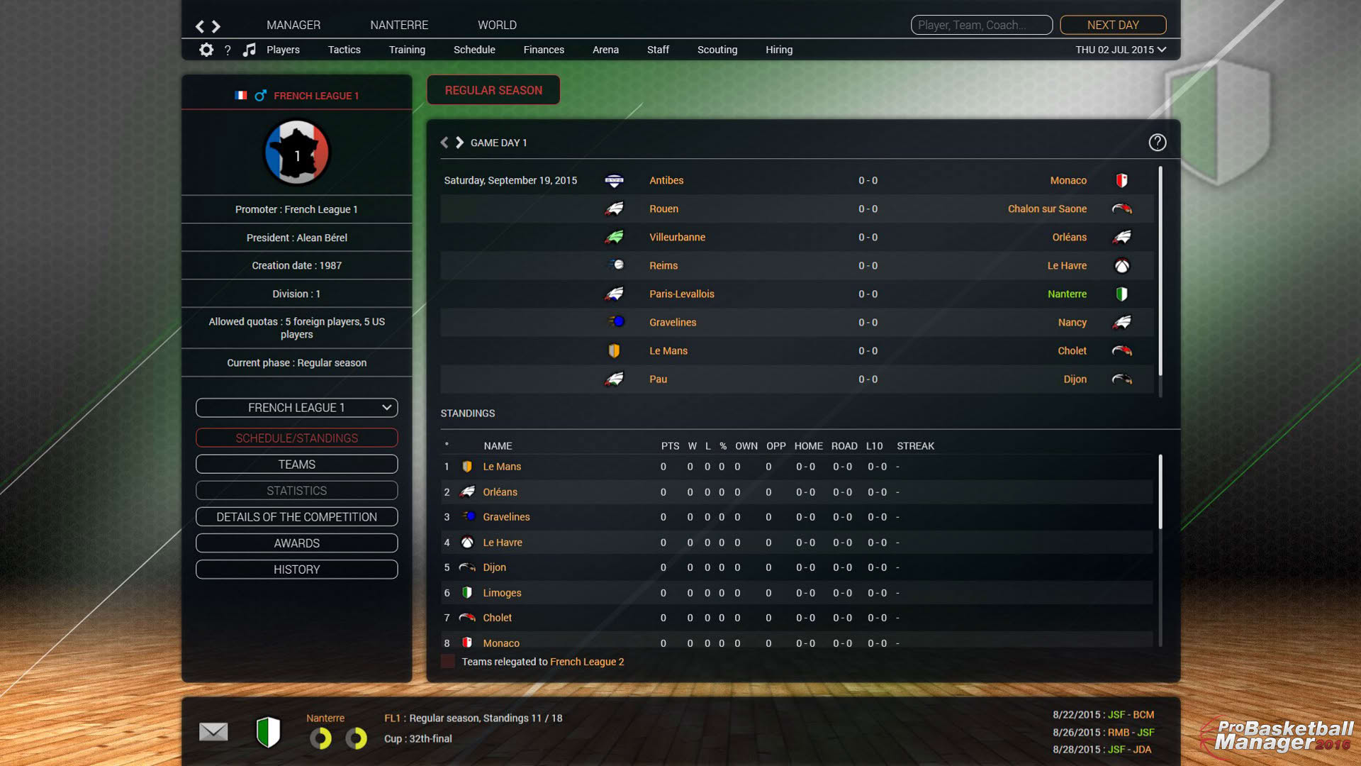 Screenshot for Pro Basketball Manager 2016