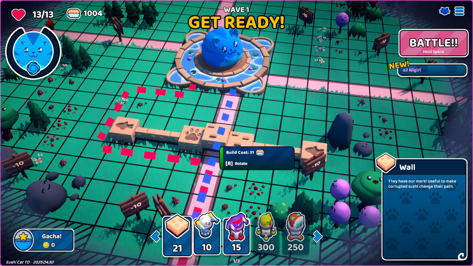 Screenshot for Sushi Cat: Tower Defense