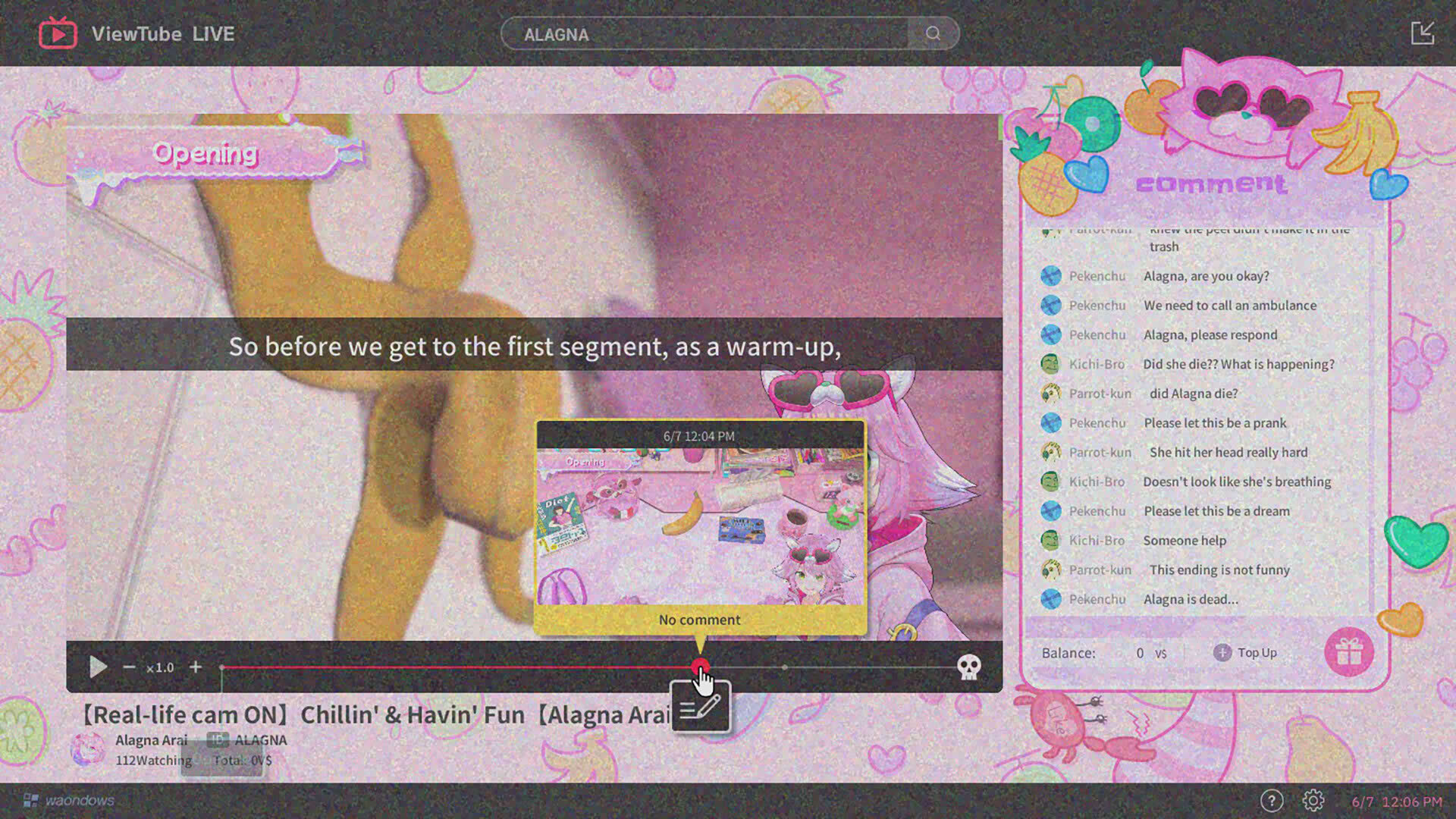 Screenshot for My Fav Chill Streamer Dies a Million Times