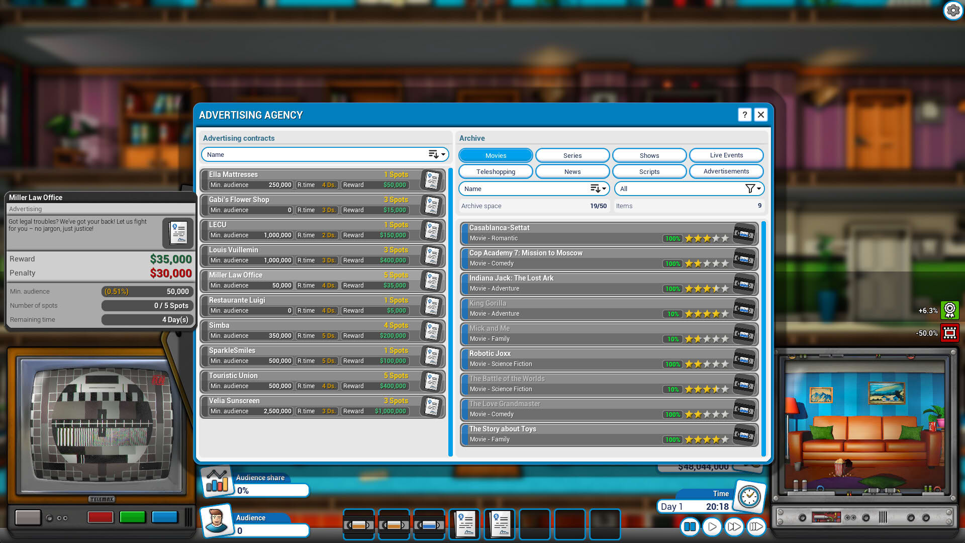 Screenshot for Mad Television Tycoon