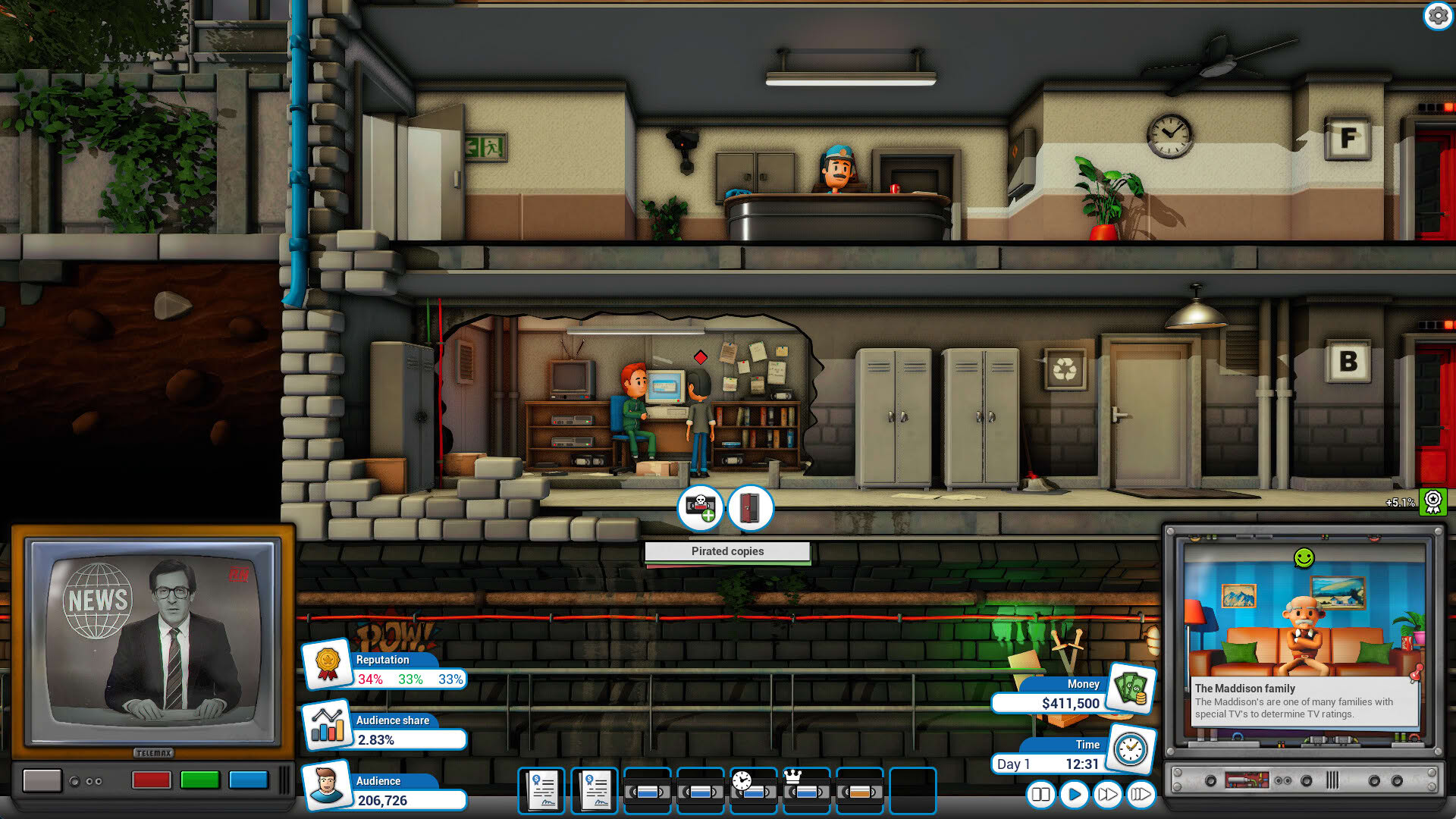 Screenshot for Mad Television Tycoon