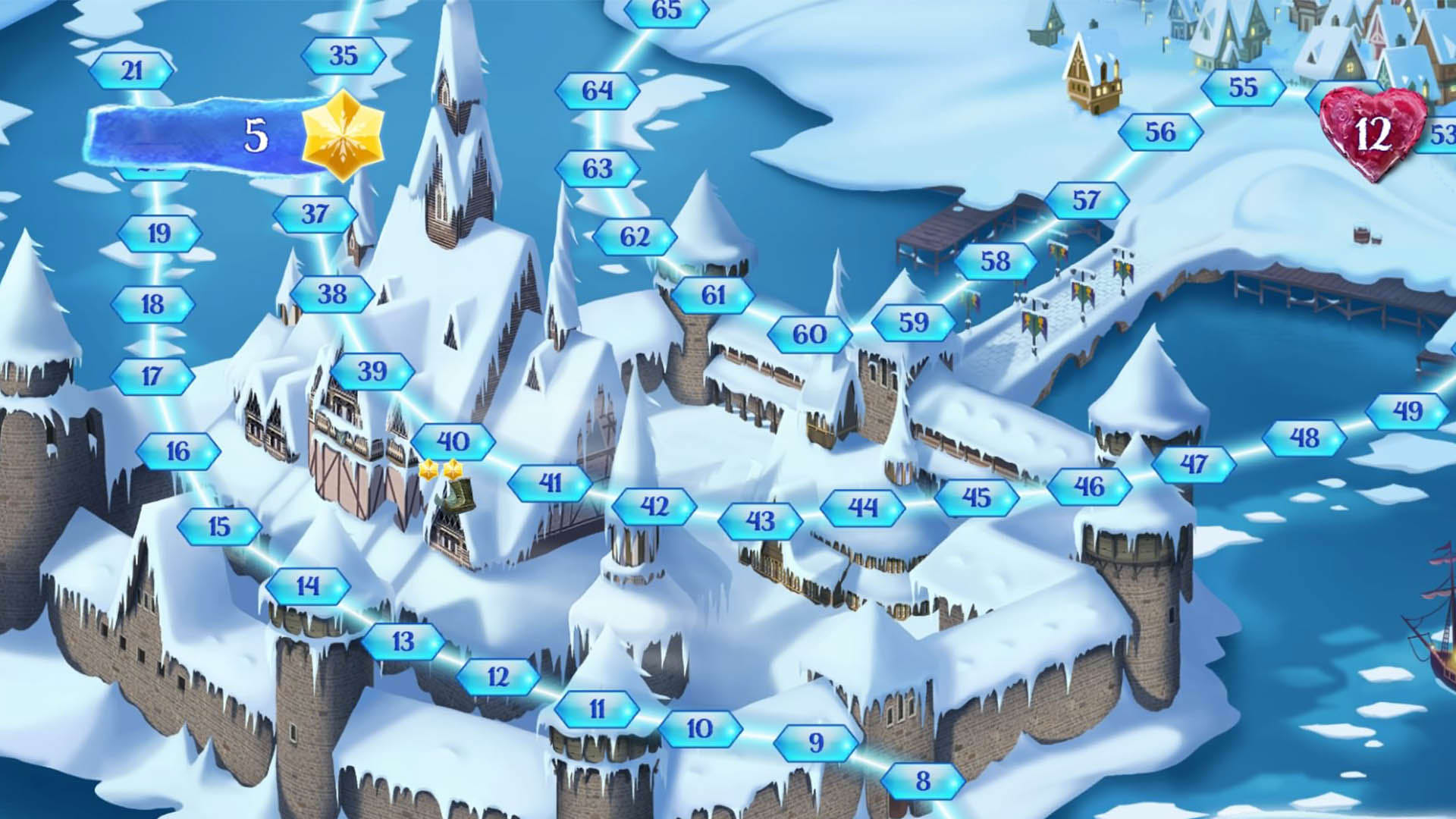 Screenshot for Frozen Free Fall: Snowball Fight