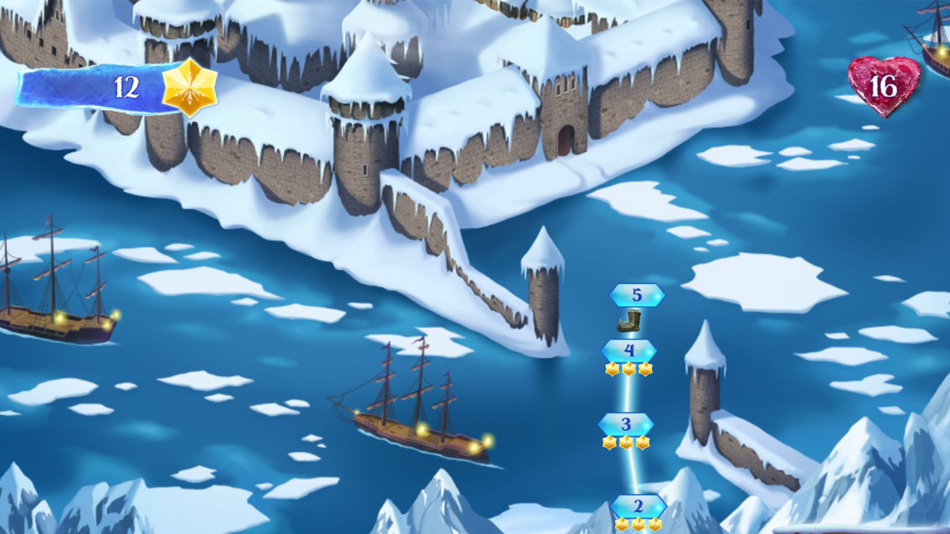Screenshot for Frozen Free Fall: Snowball Fight