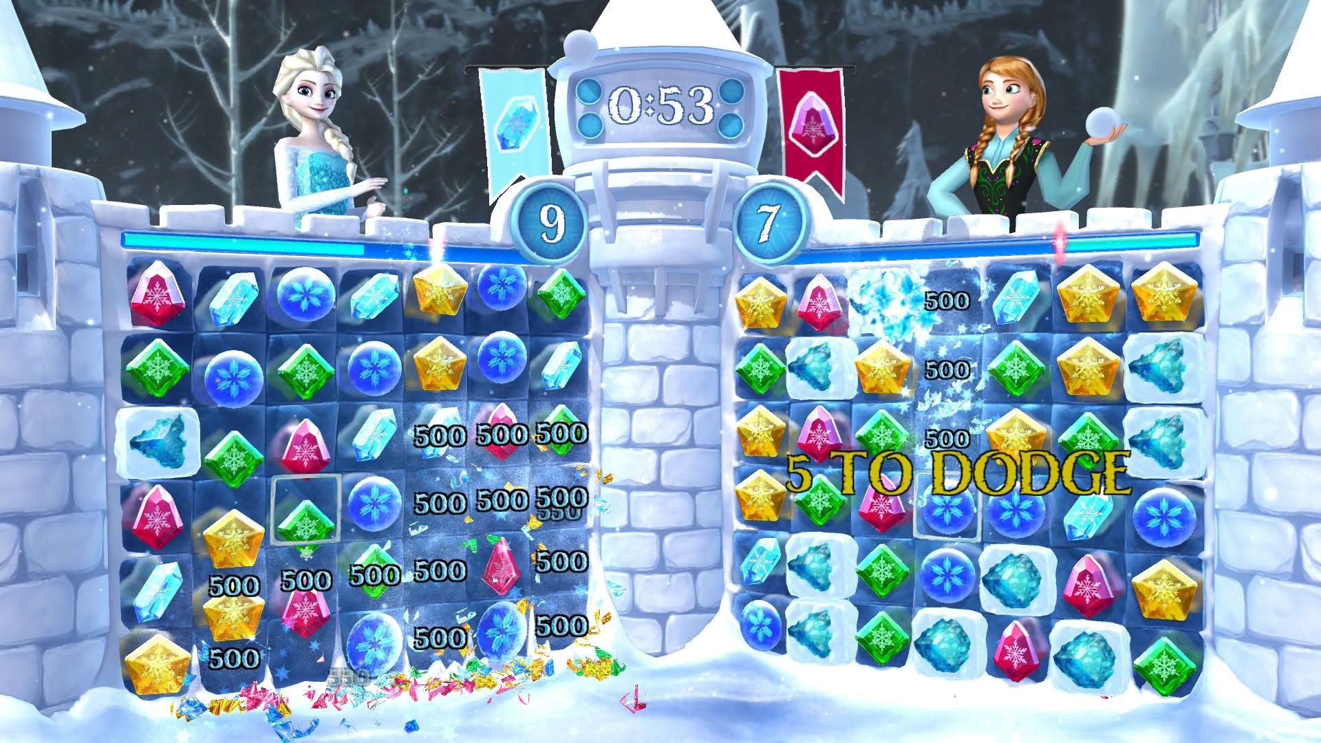 Screenshot for Frozen Free Fall: Snowball Fight