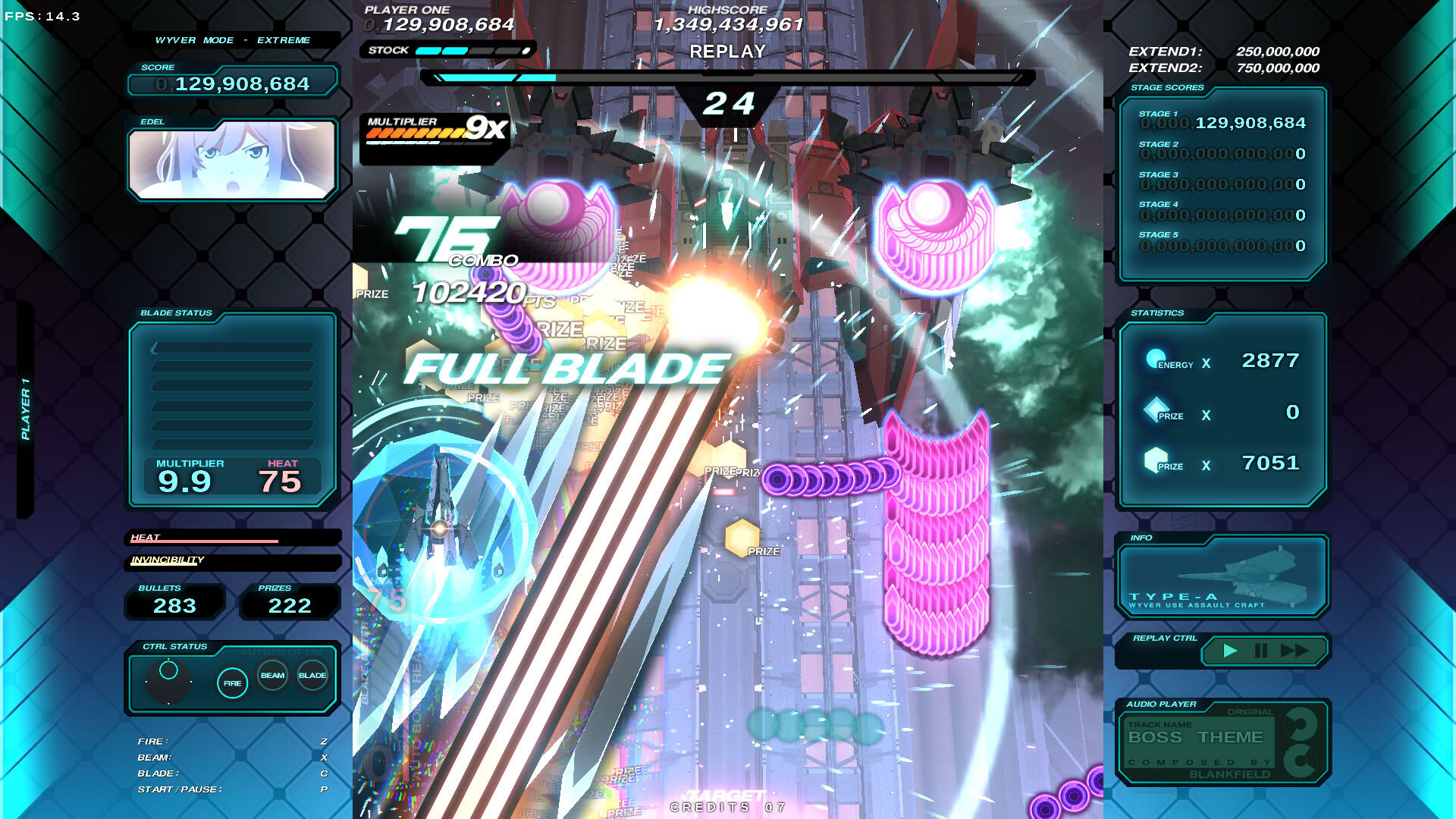Screenshot for Danmaku Unlimited 4 Wyver Ultra