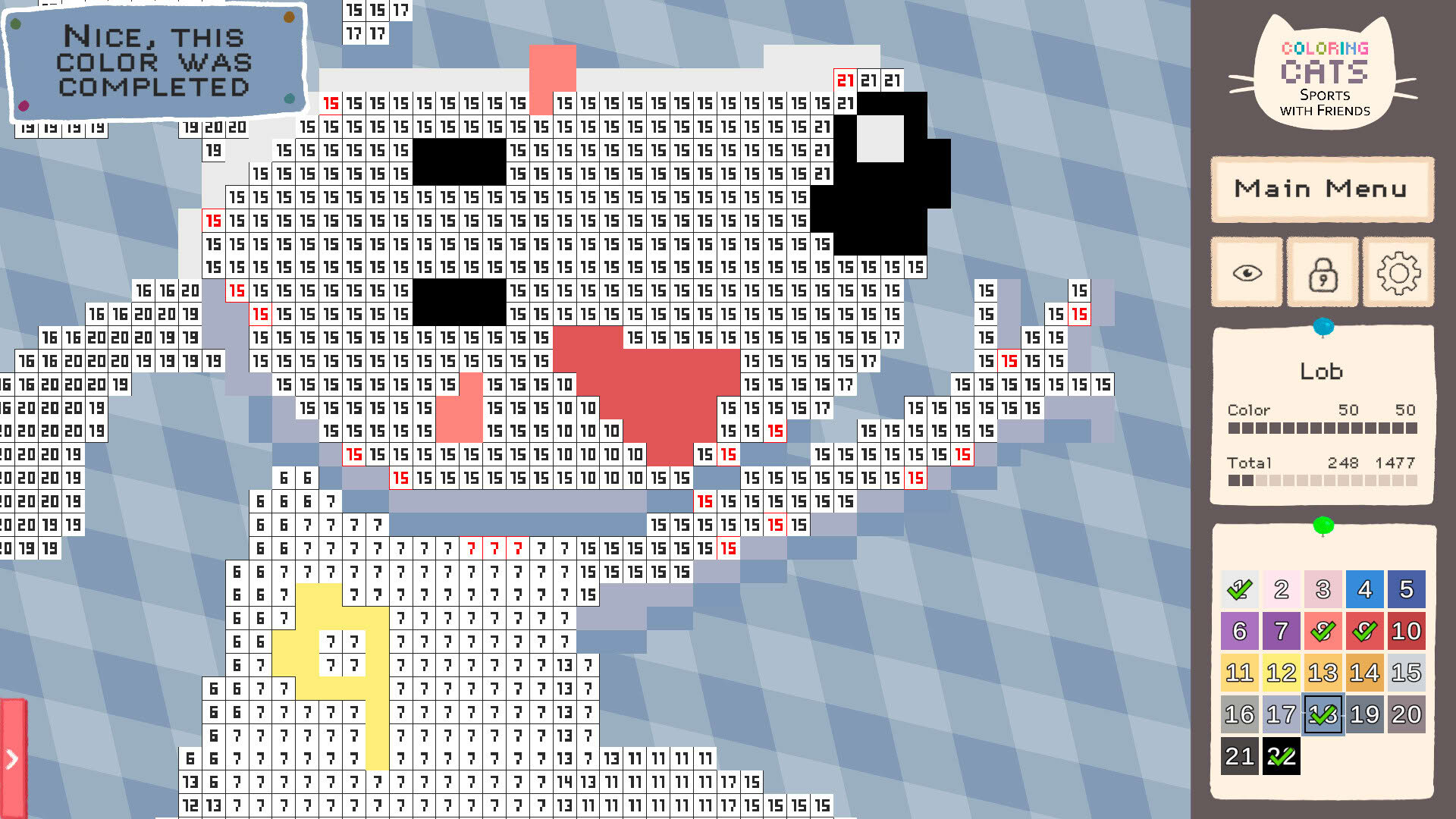 Screenshot for Coloring Cats: Sports With Friends