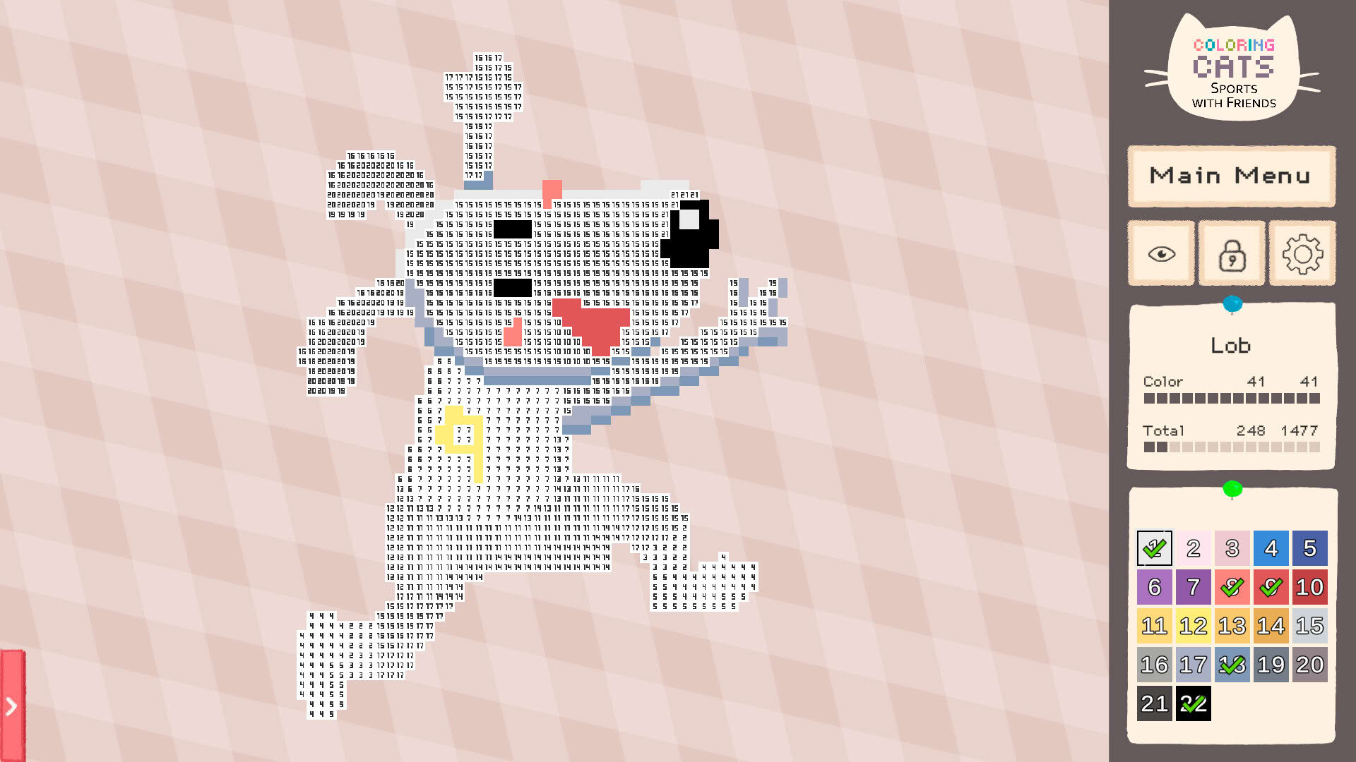 Screenshot for Coloring Cats: Sports With Friends