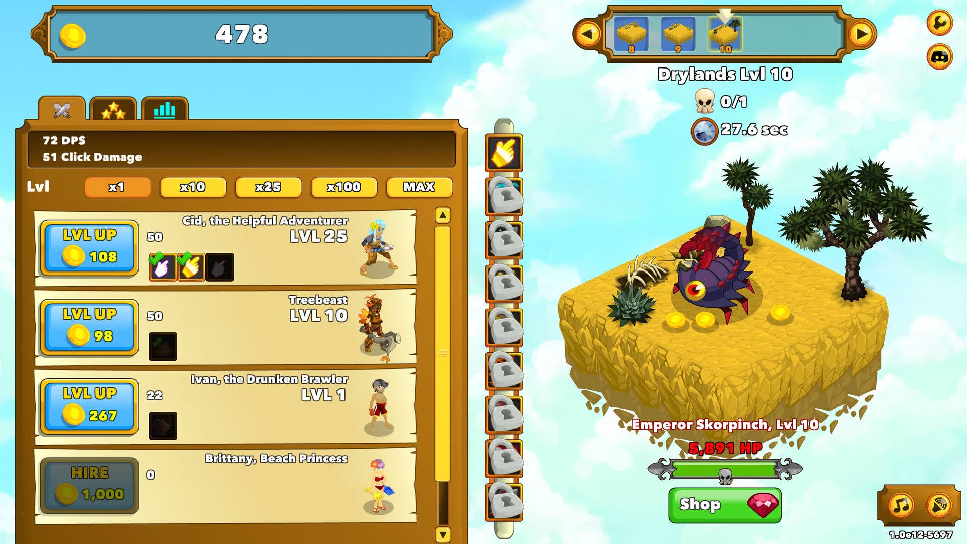 Screenshot for Clicker Heroes