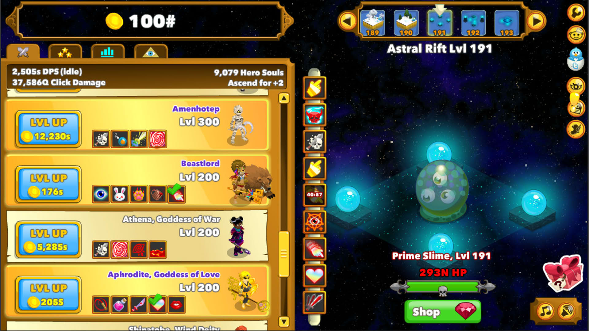 Screenshot for Clicker Heroes