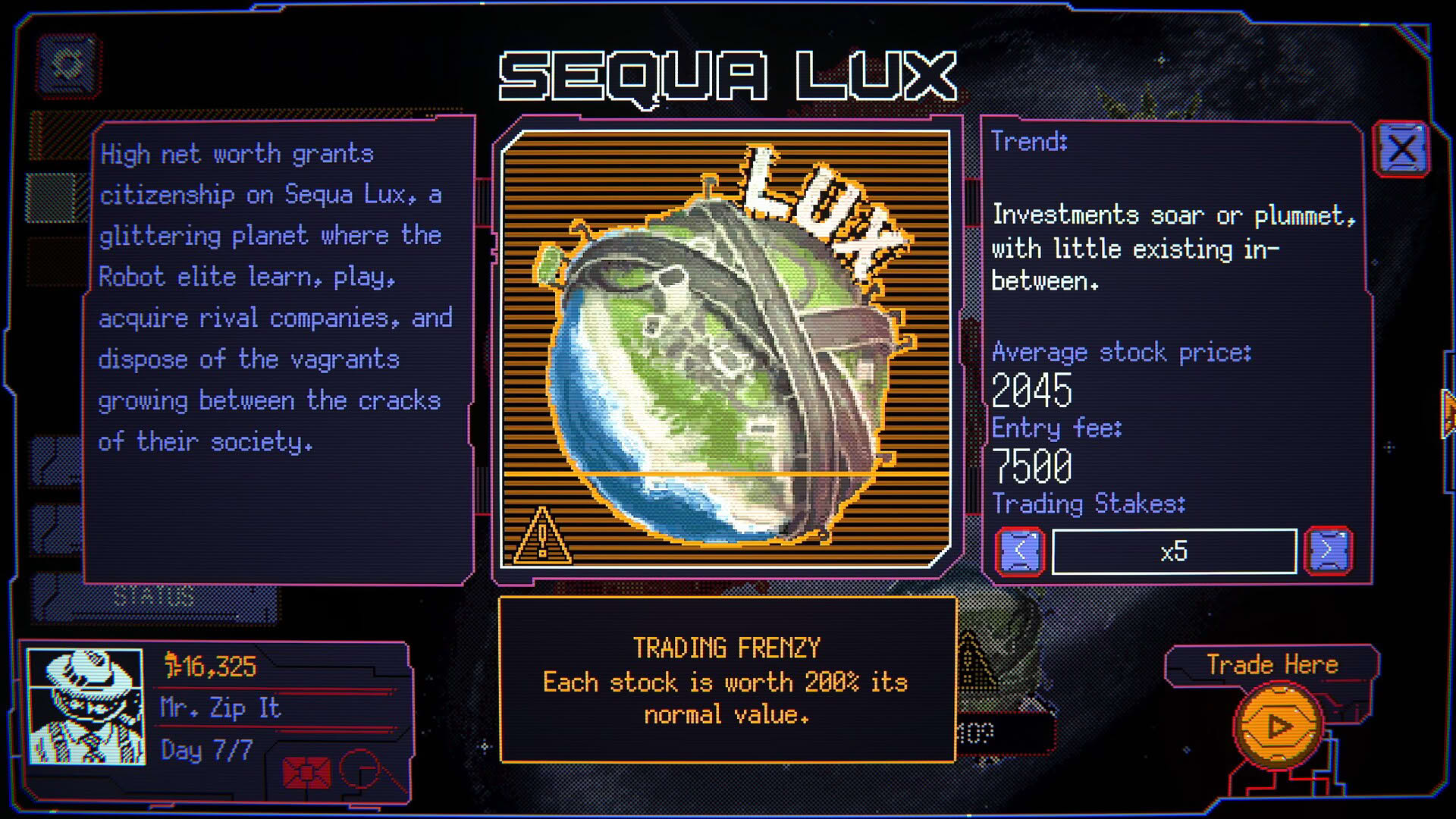 Screenshot for Space Warlord Baby Trading Simulator