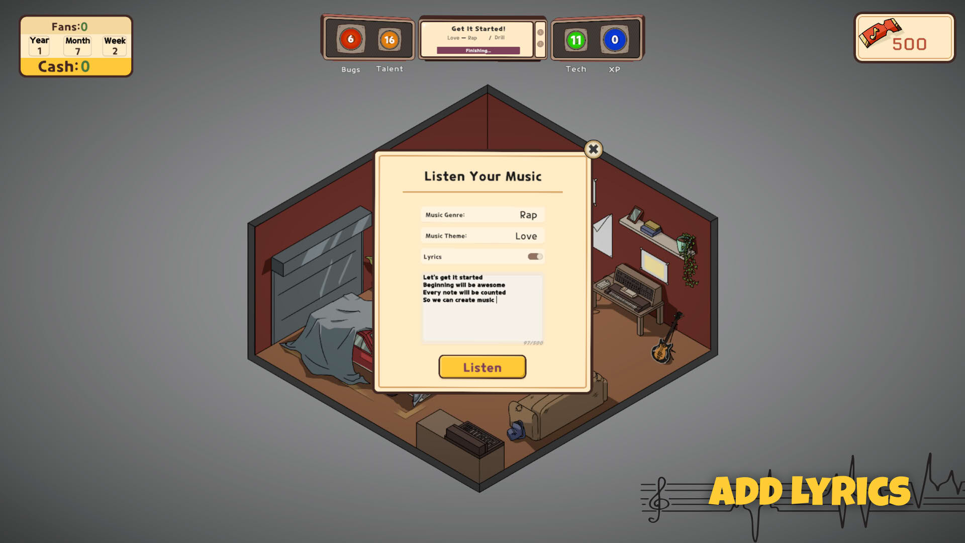 Screenshot for Music Producer Tycoon