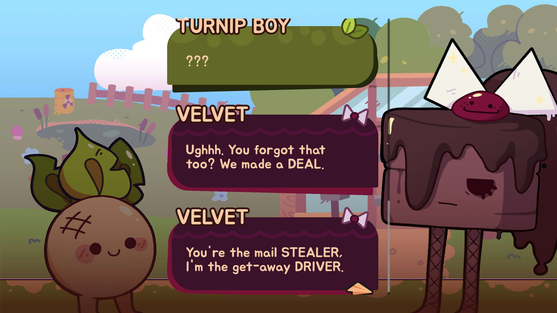 Screenshot for Turnip Boy Steals the Mail