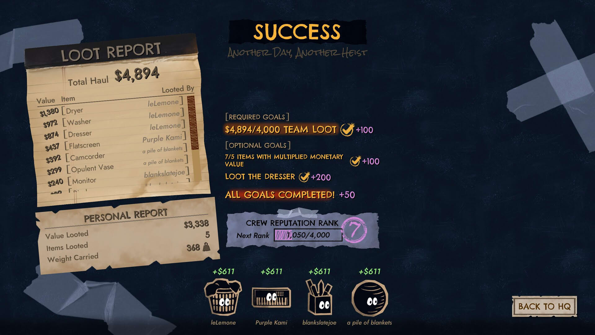 Screenshot for Burgle Supply Company