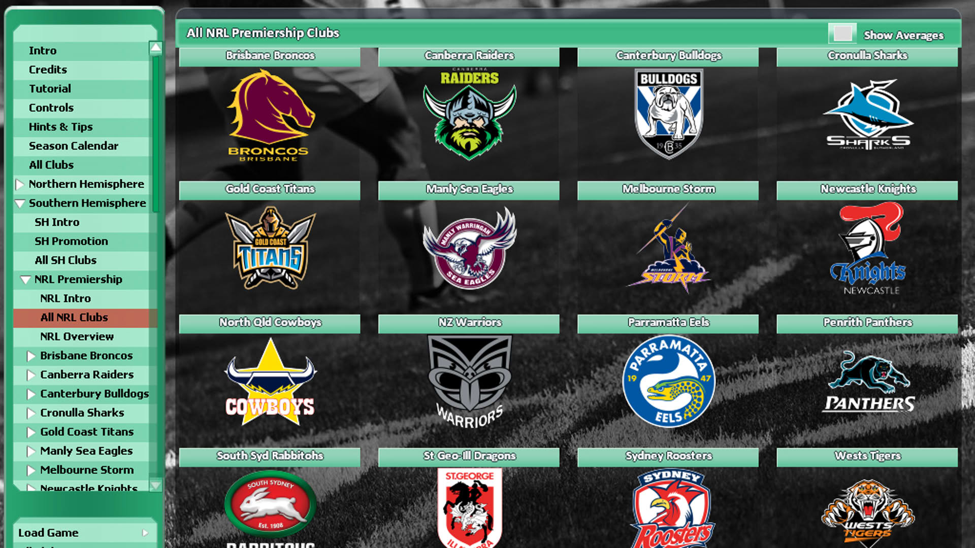 Screenshot for Rugby League Team Manager 2015