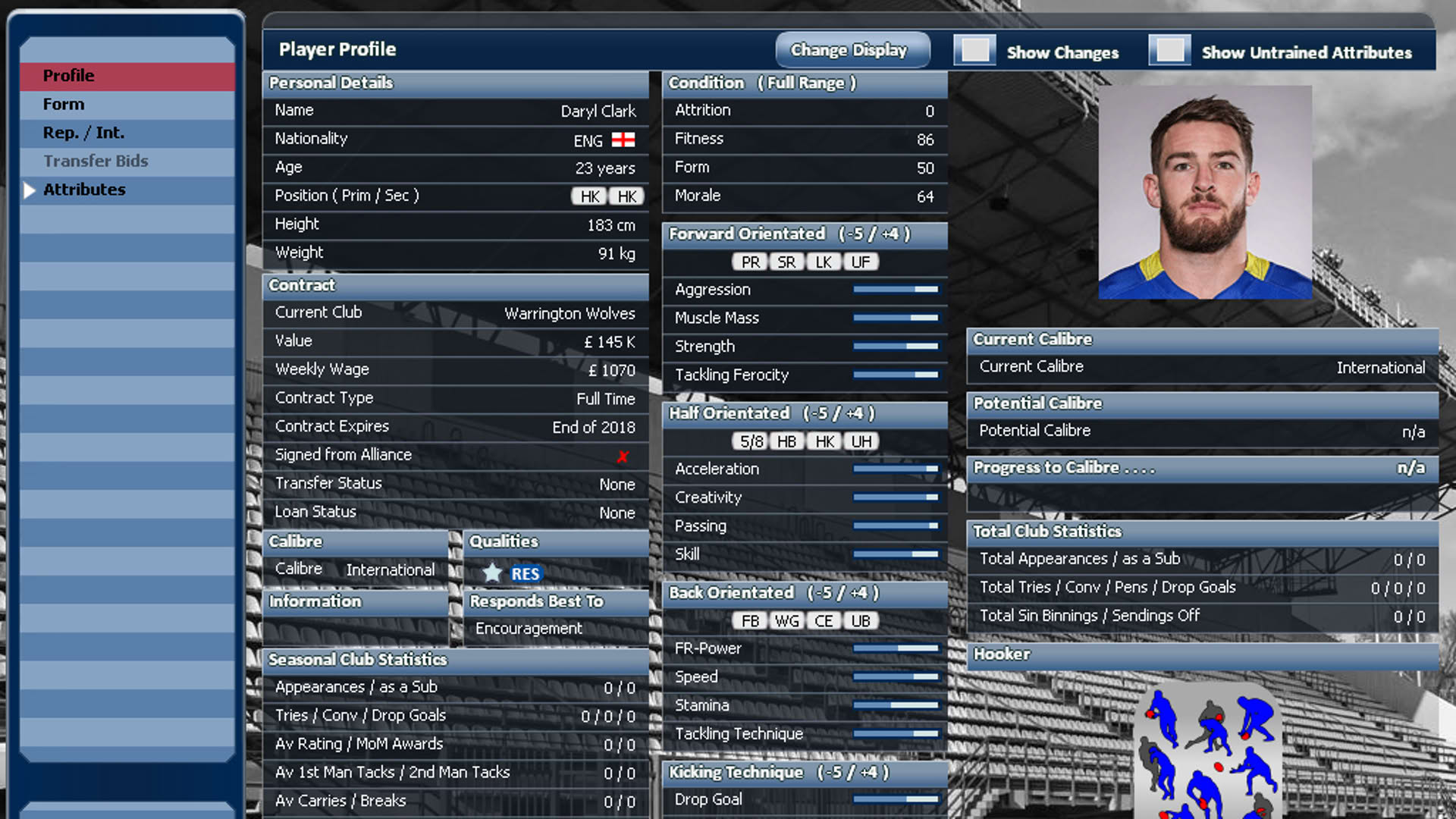 Screenshot for Rugby League Team Manager 2015