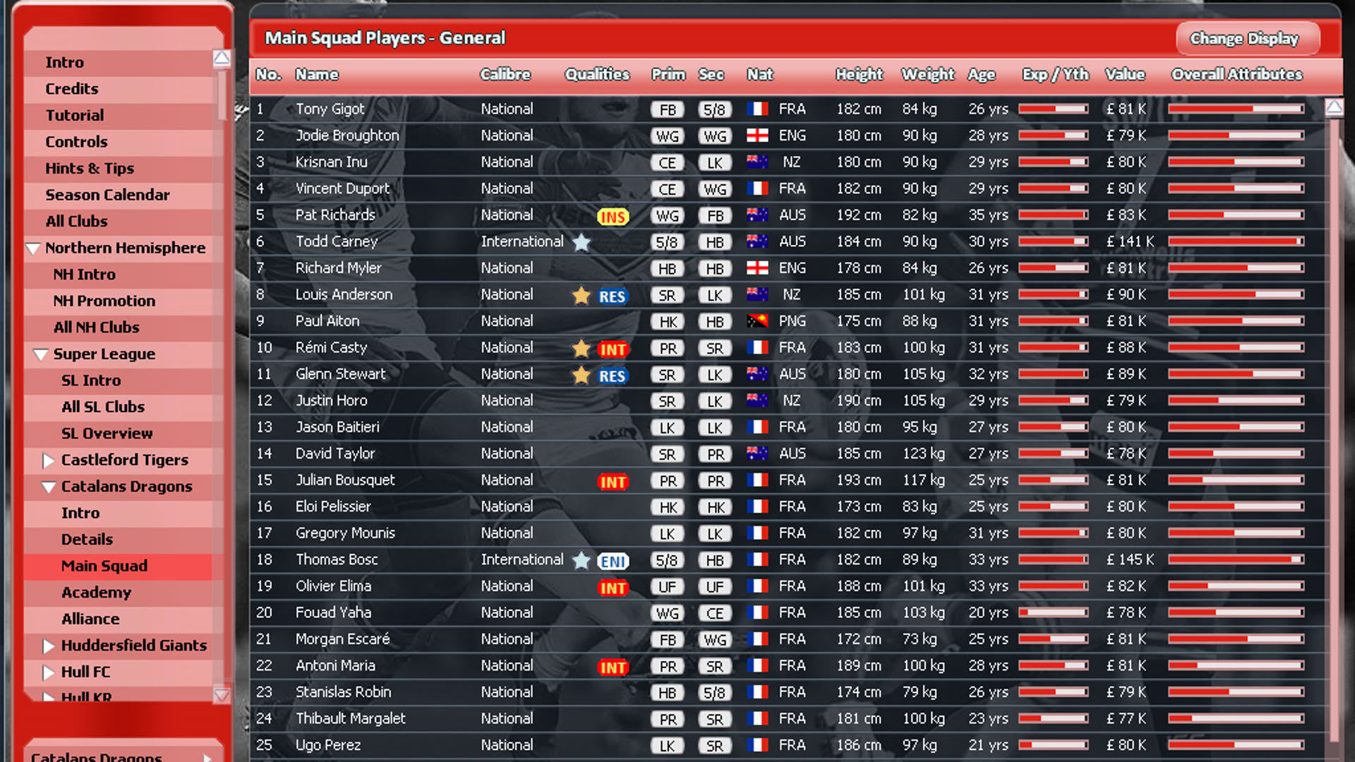 Screenshot for Rugby League Team Manager 2015
