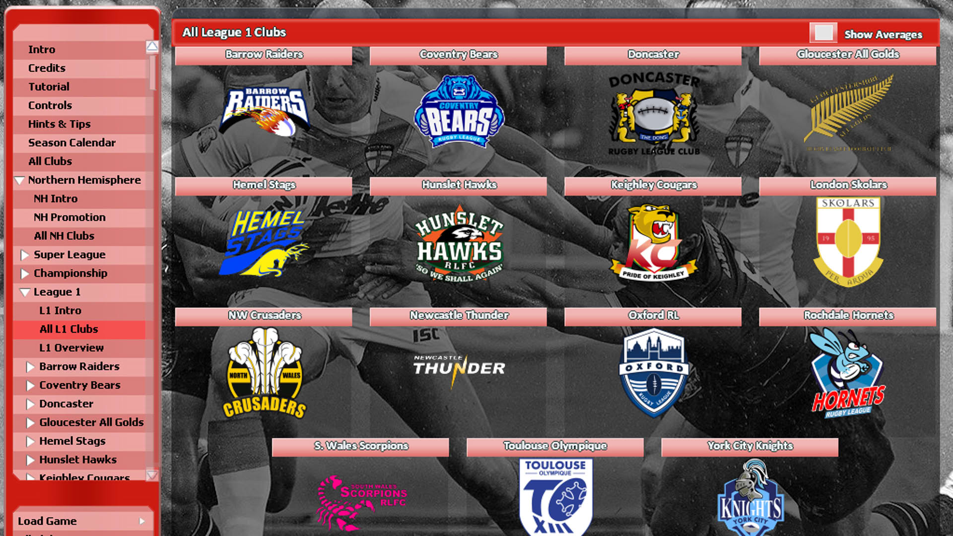 Screenshot for Rugby League Team Manager 2015