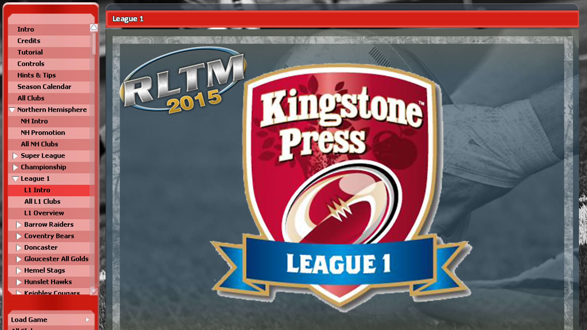 Screenshot for Rugby League Team Manager 2015