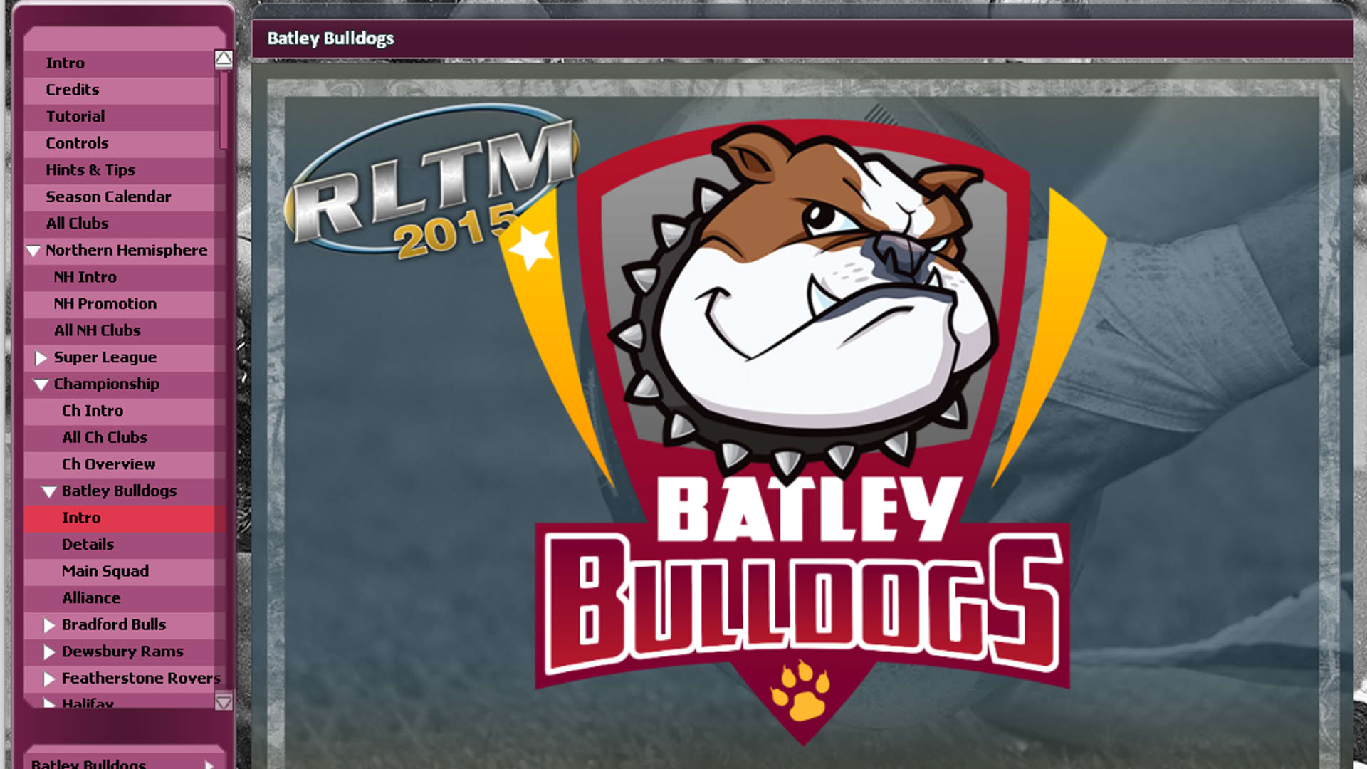 Screenshot for Rugby League Team Manager 2015