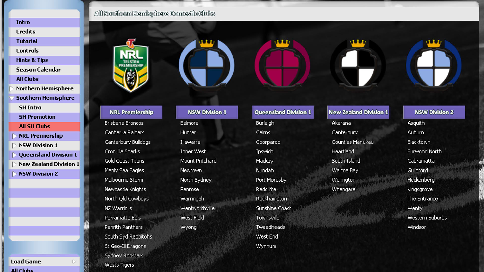 Screenshot for Rugby League Team Manager 2015