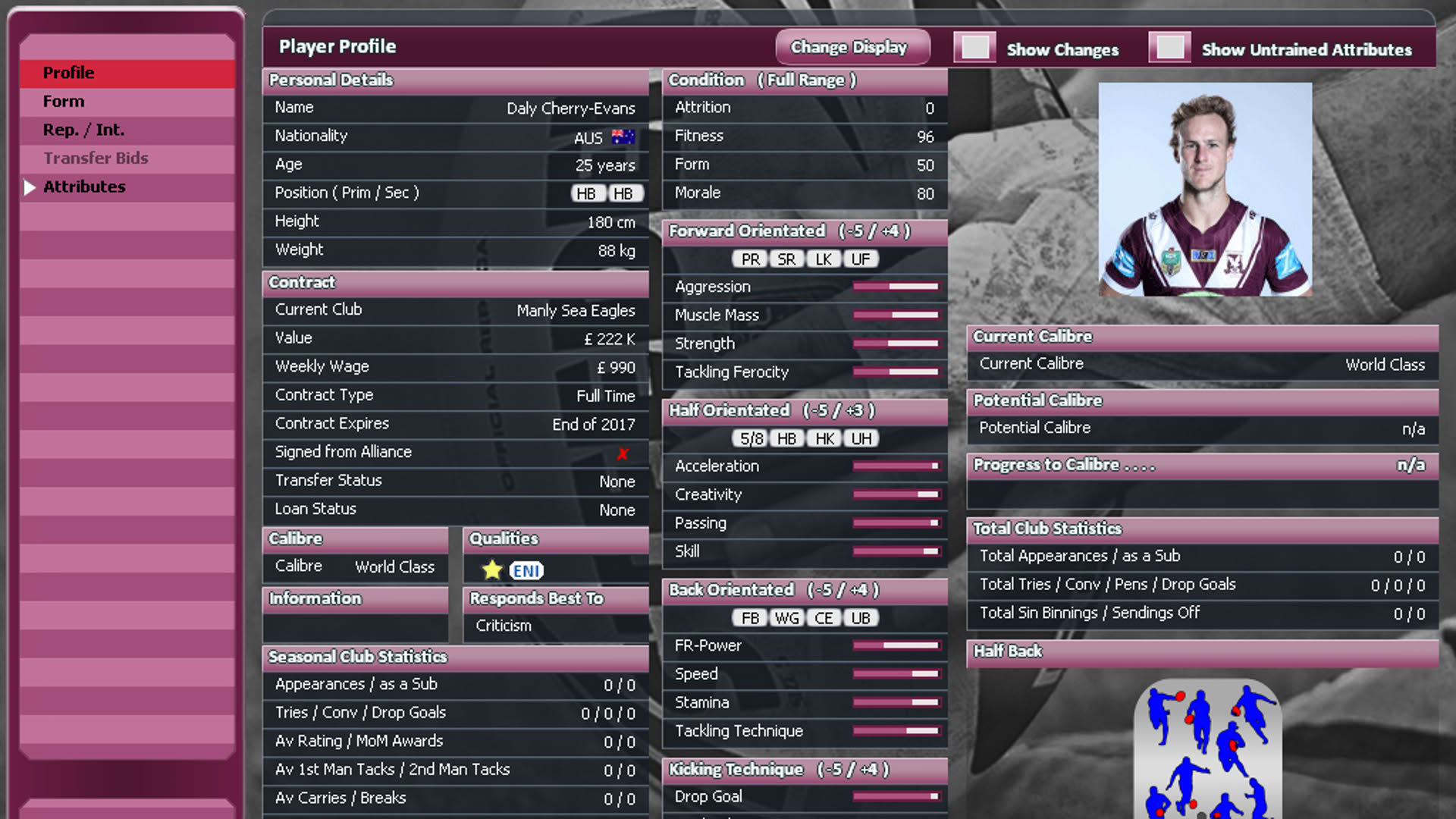 Screenshot for Rugby League Team Manager 2015