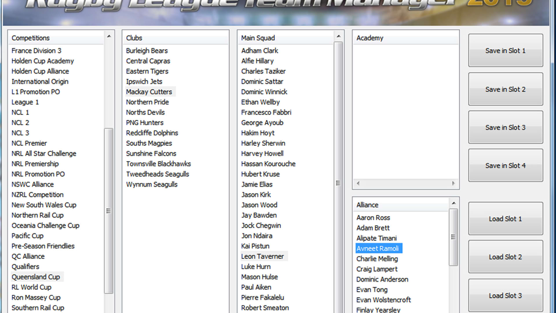Screenshot for Rugby League Team Manager 2015