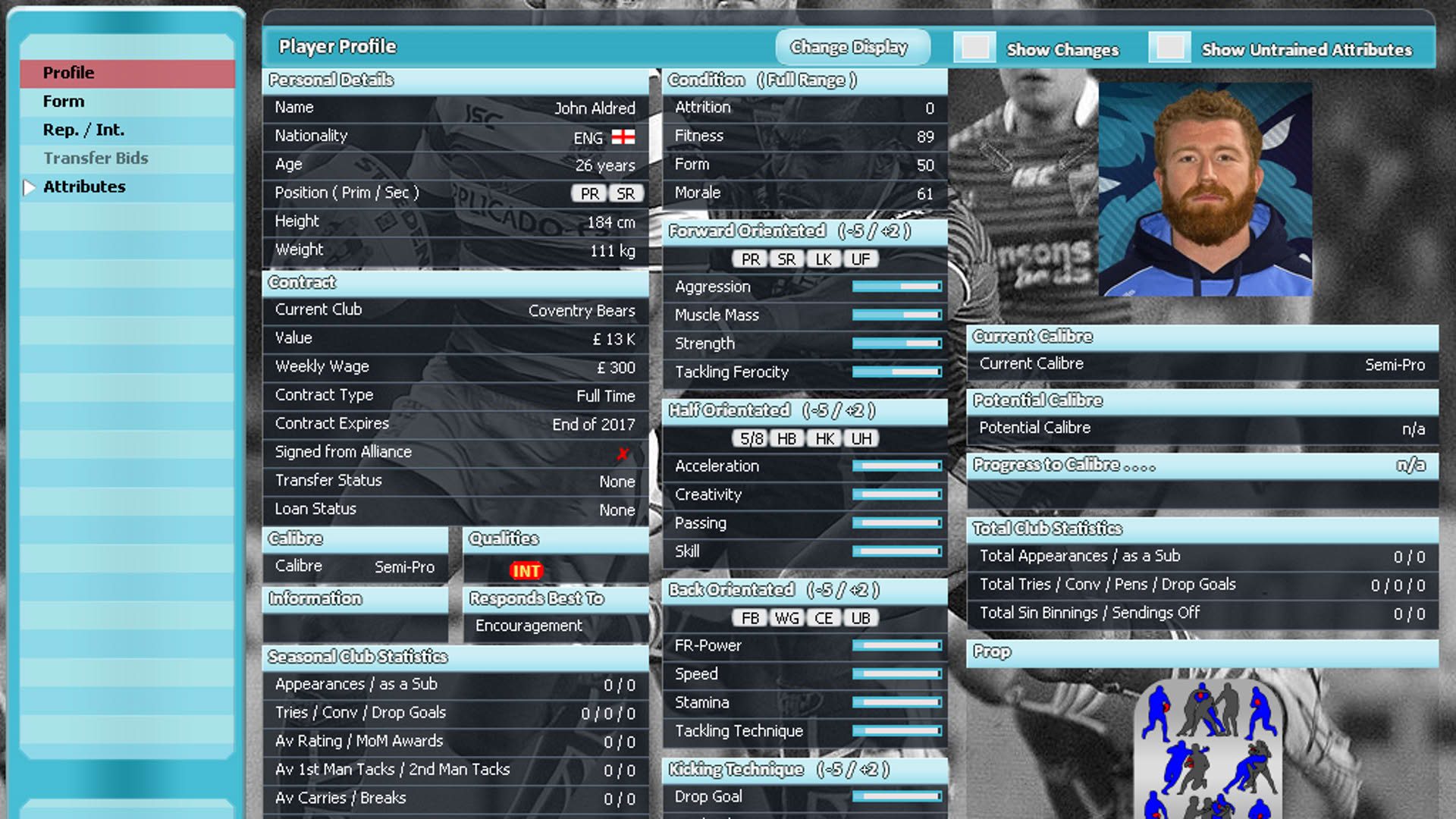 Screenshot for Rugby League Team Manager 2015