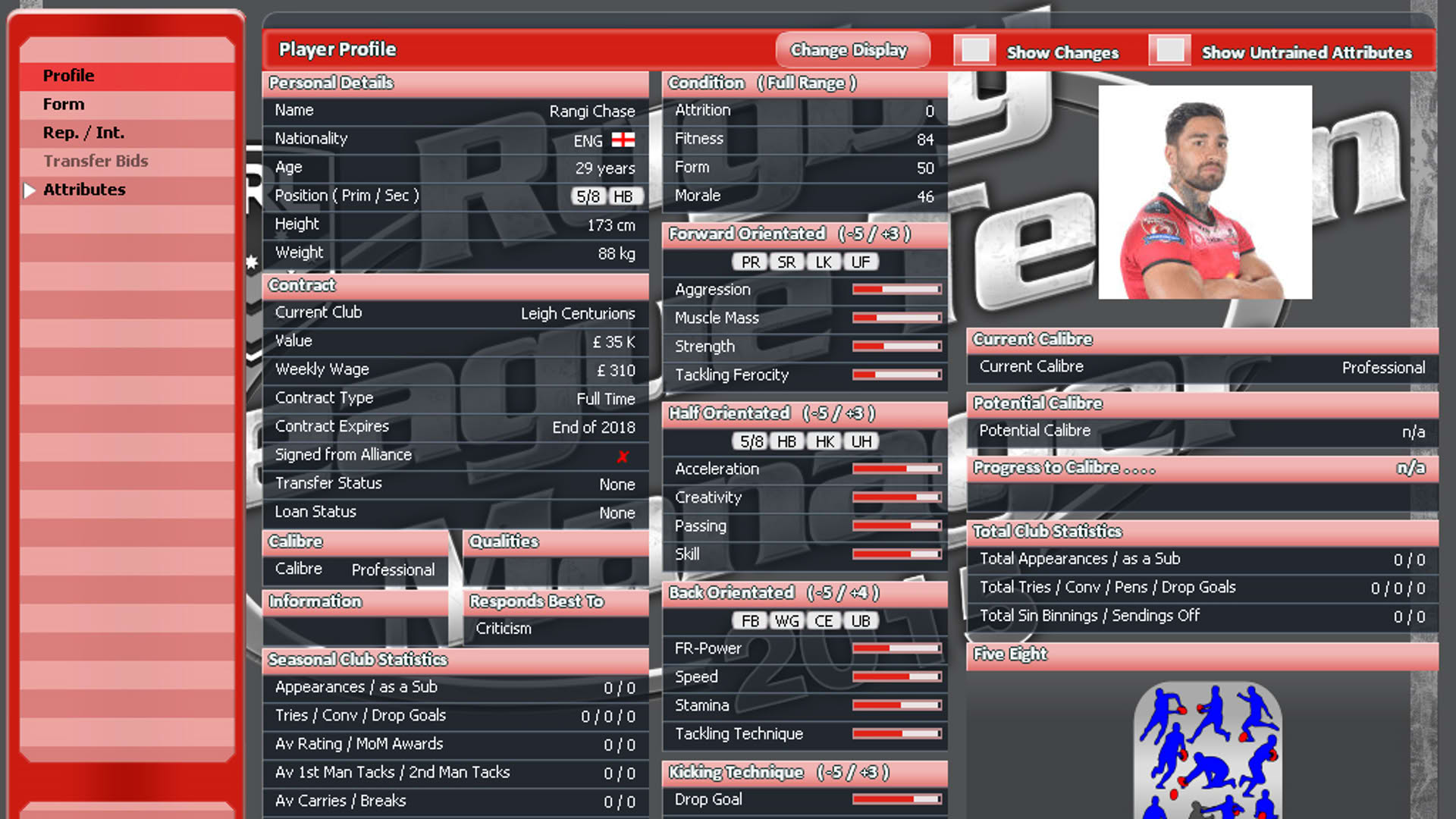 Screenshot for Rugby League Team Manager 2015