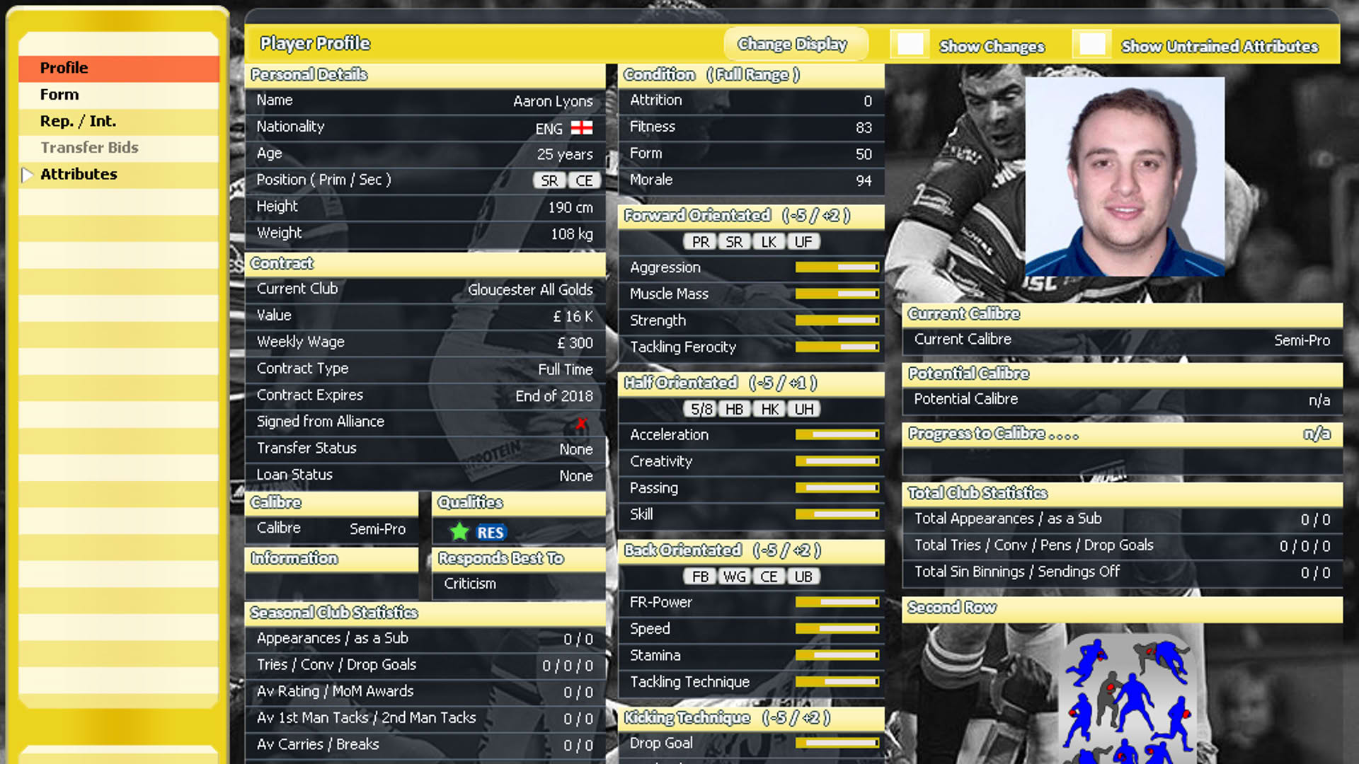 Screenshot for Rugby League Team Manager 2015