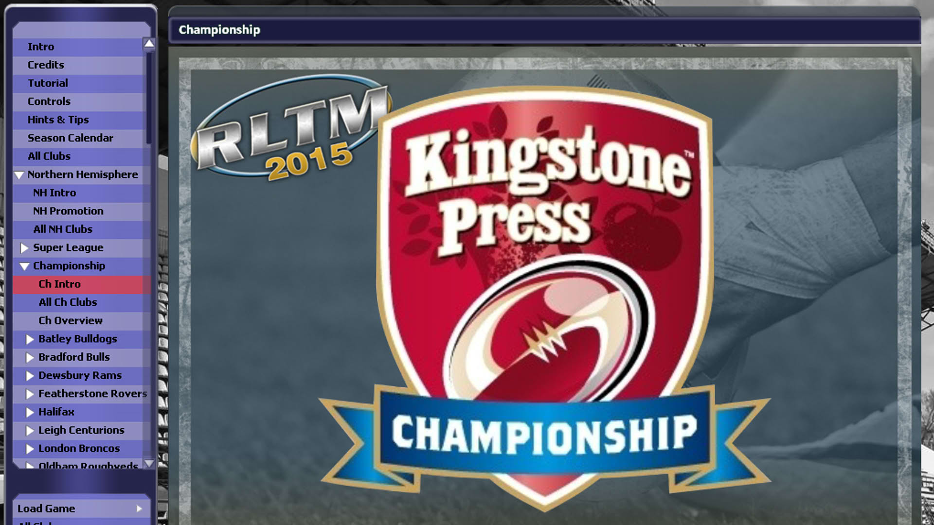 Screenshot for Rugby League Team Manager 2015