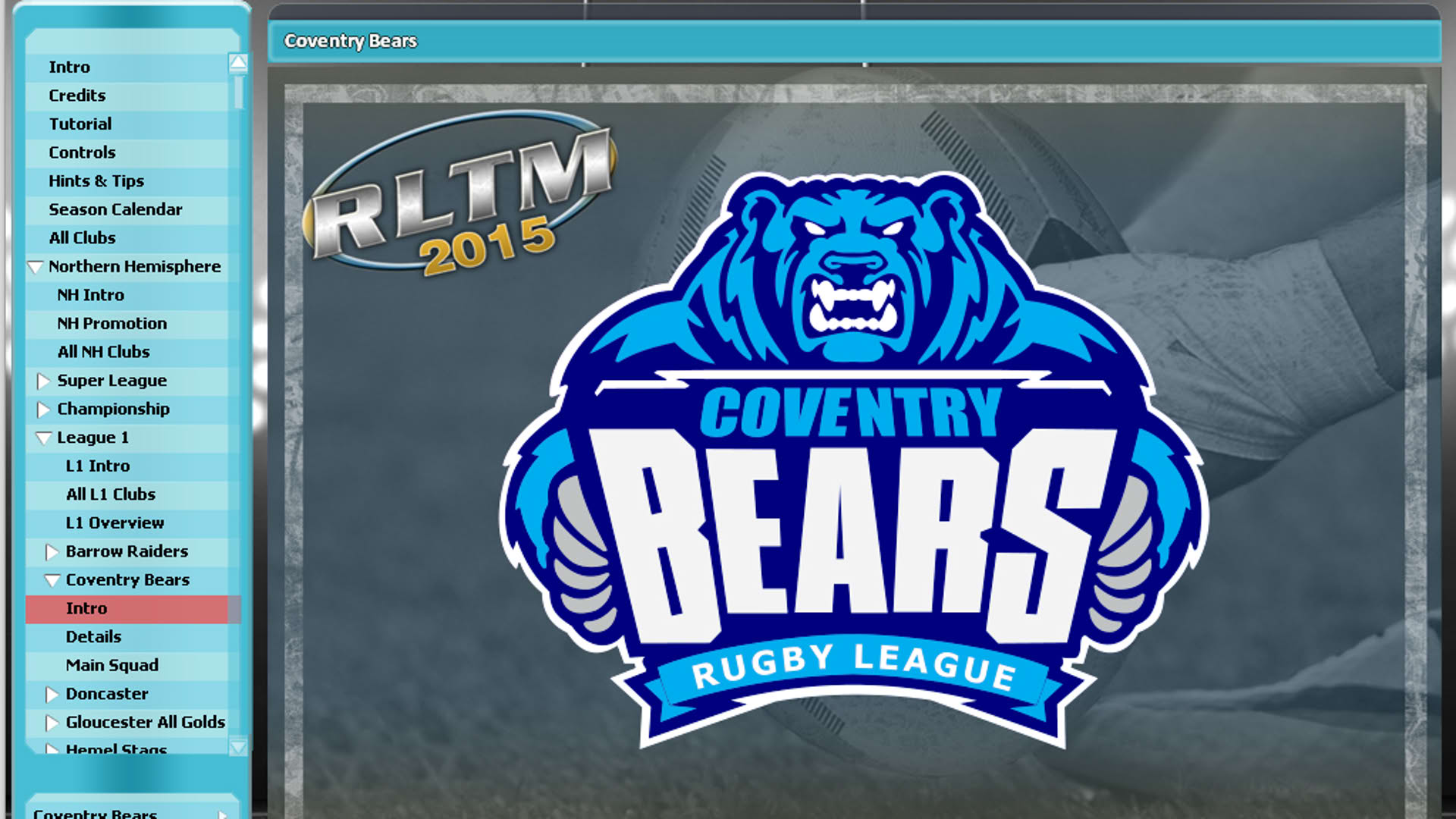 Screenshot for Rugby League Team Manager 2015