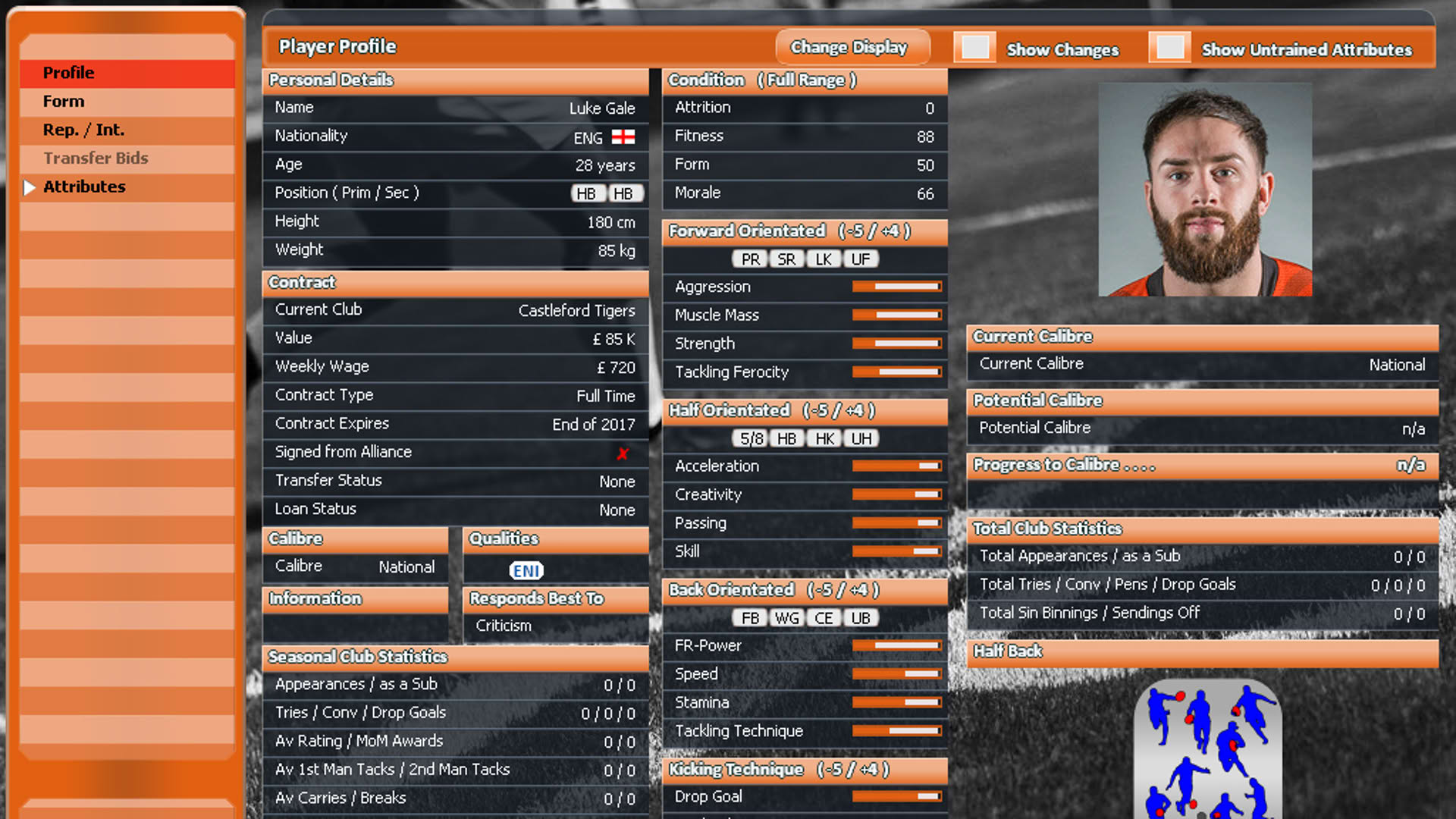 Screenshot for Rugby League Team Manager 2015