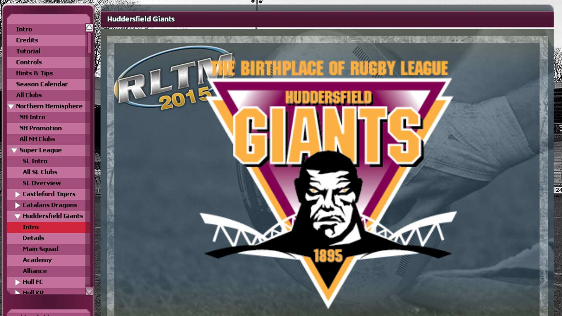 Screenshot for Rugby League Team Manager 2015