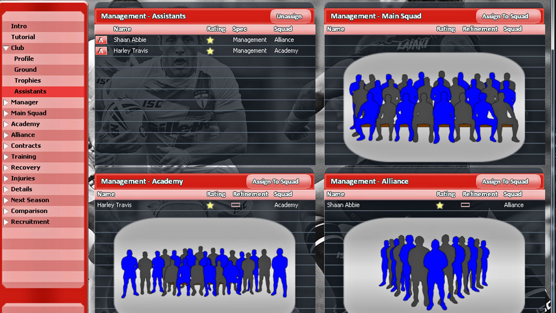 Screenshot for Rugby League Team Manager 2015