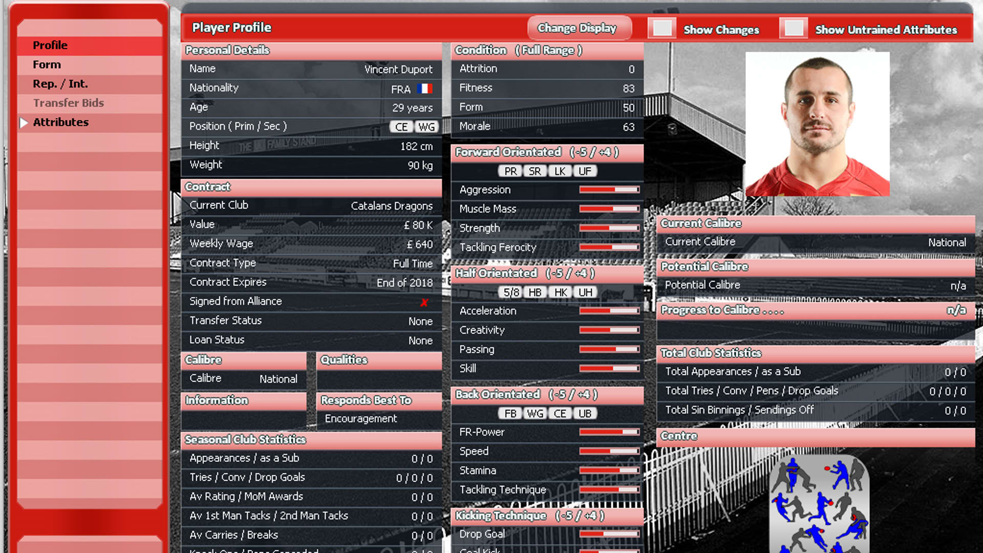 Screenshot for Rugby League Team Manager 2015