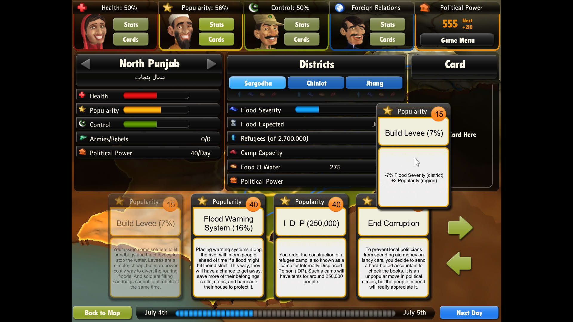 Screenshot for President for a Day - Floodings