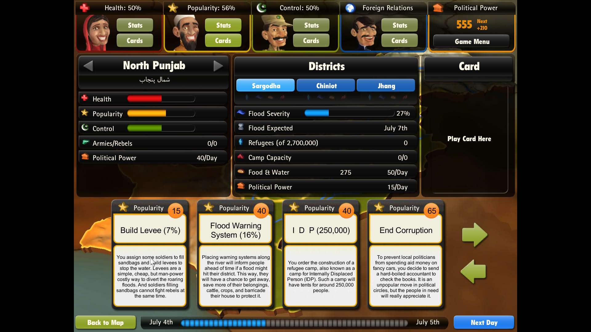 Screenshot for President for a Day - Floodings