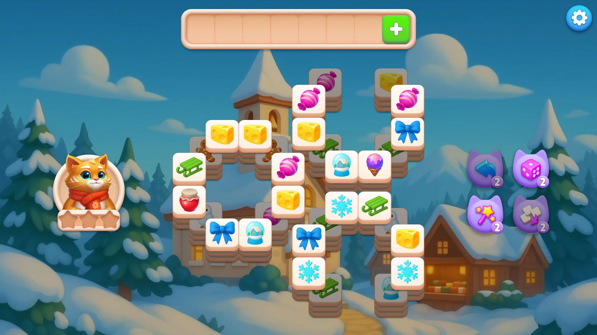 Screenshot for Catjong 2: Pawprints in the Snow