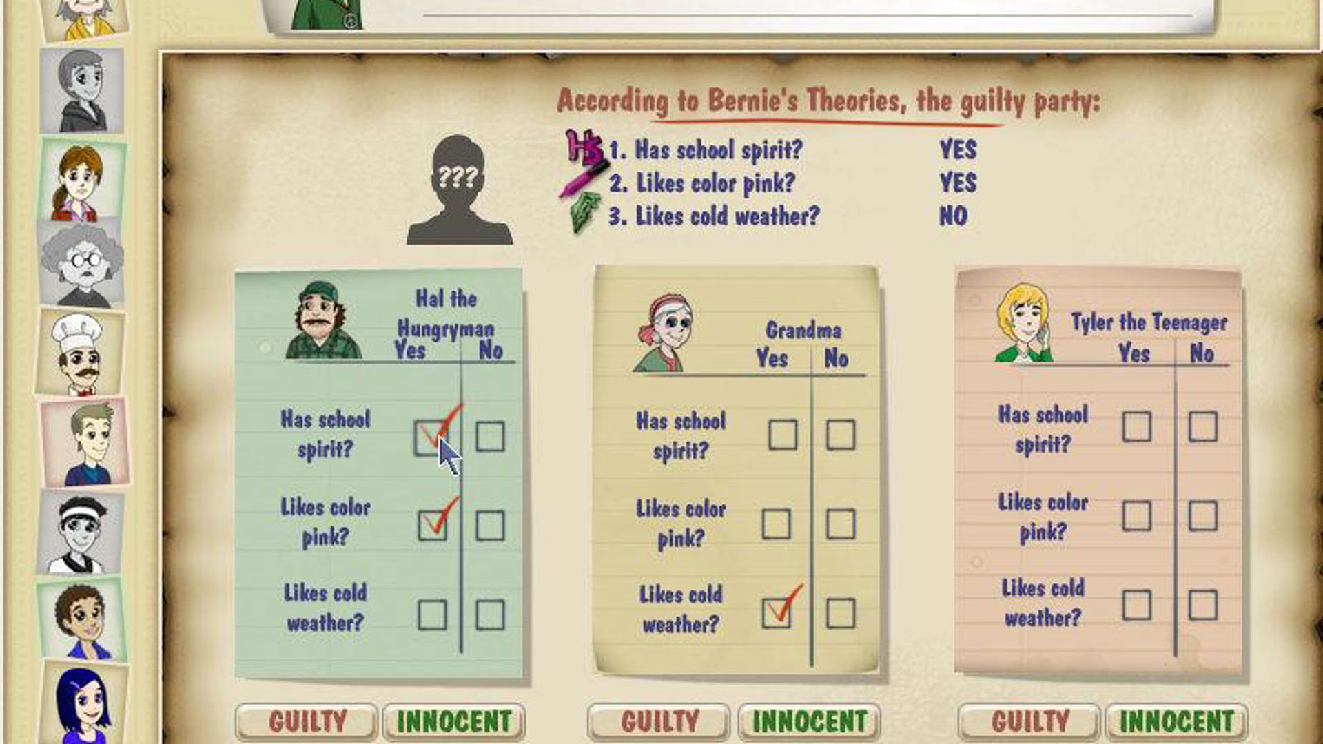 Screenshot for DinerTown Detective Agency