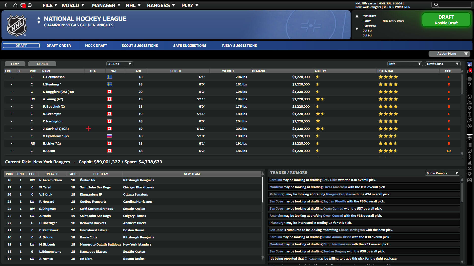 Screenshot for Franchise Hockey Manager 12