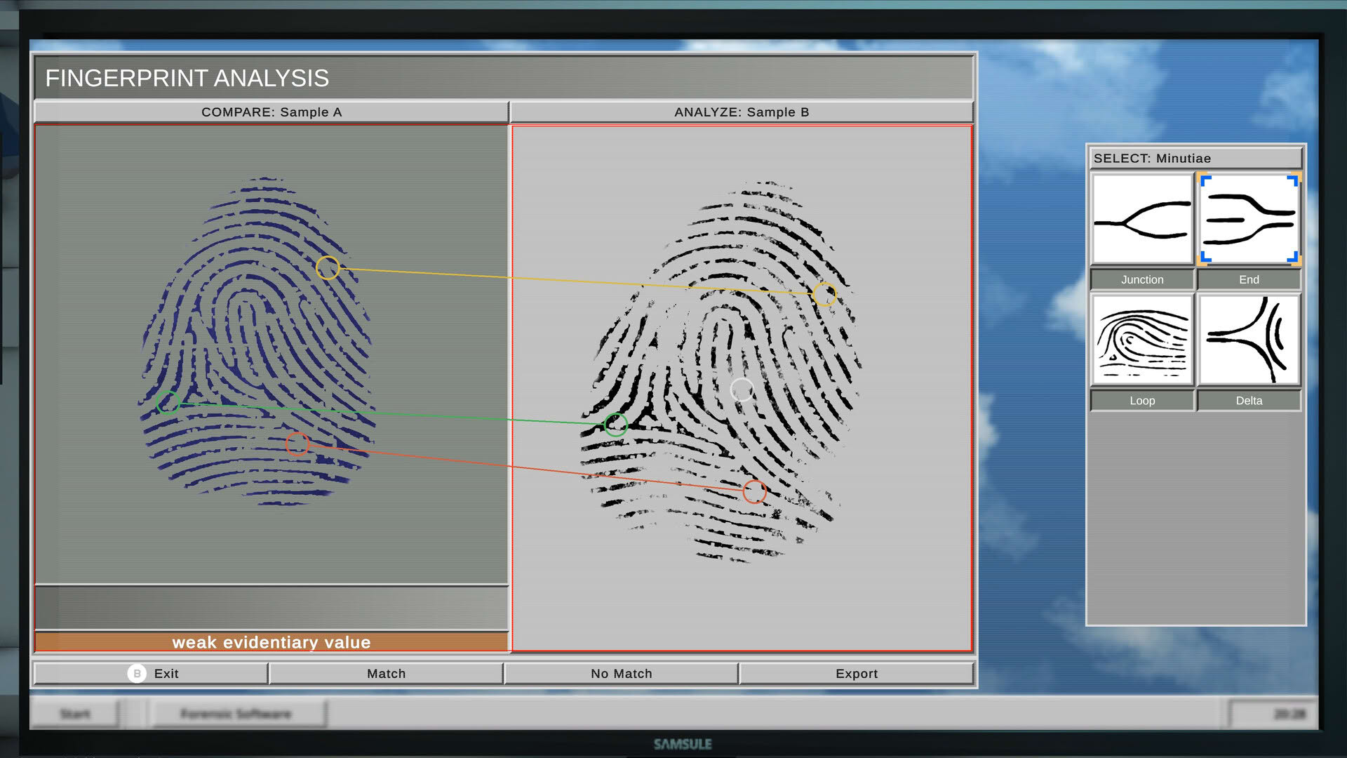 Screenshot for Forensics: Crime Scene Detective