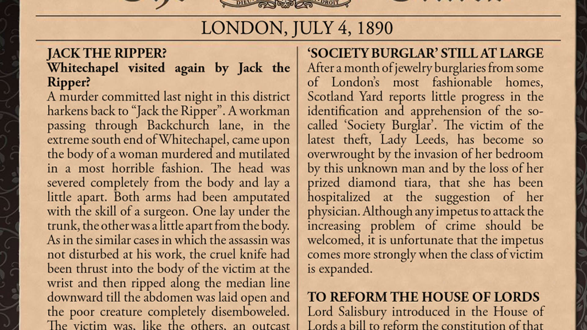 Screenshot for Sherlock Holmes Consulting Detective: The Case of the Mystified Murderess
