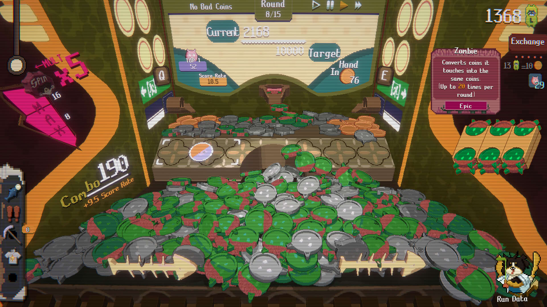 Screenshot for Raccoin: Coin Pusher Roguelike