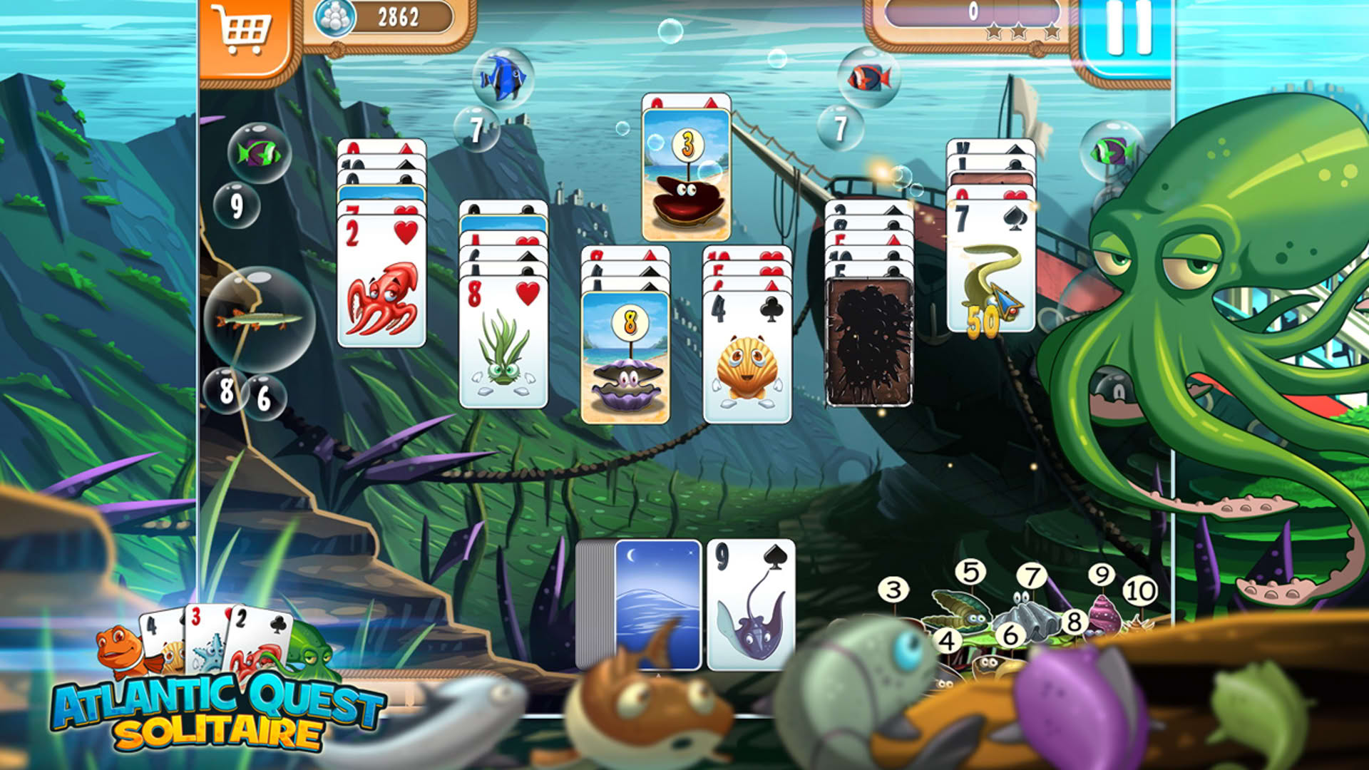 Screenshot for Atlantic Quest Solitaire