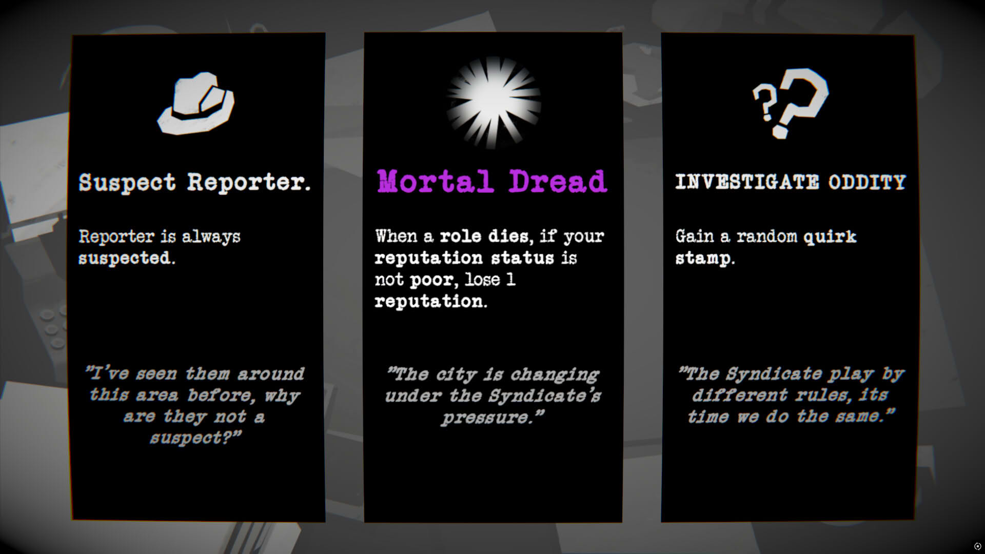 Screenshot for Dupery: A Game of Solo Deduction