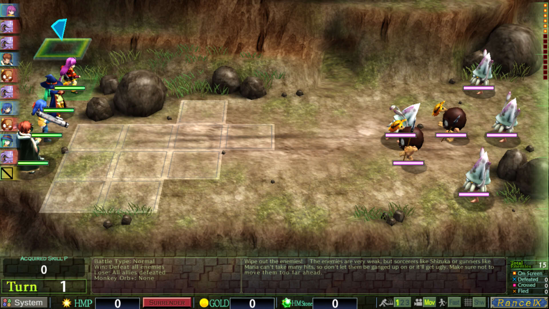 Screenshot for Rance IX: The Helmanian Revolution